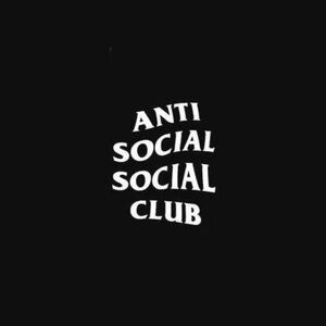 Anti Social Social Club Black Tee with Multicolor Text
